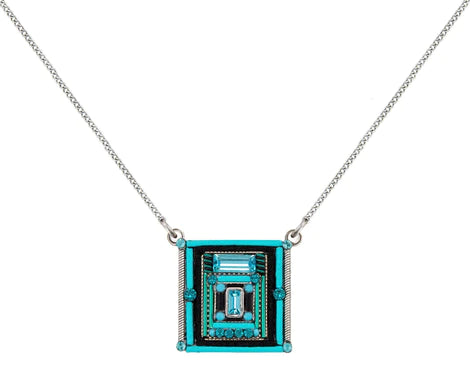 Architectural Rectangle Earrings - Turquoise Architectural Rectangle Earrings - Turquoise